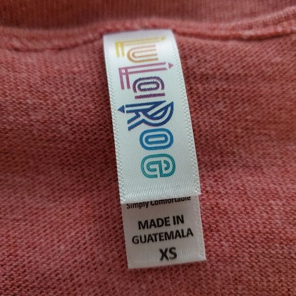 LuLaRoe Red Short Sleeve Tee Shirt (XS) - Picture 5 of 5